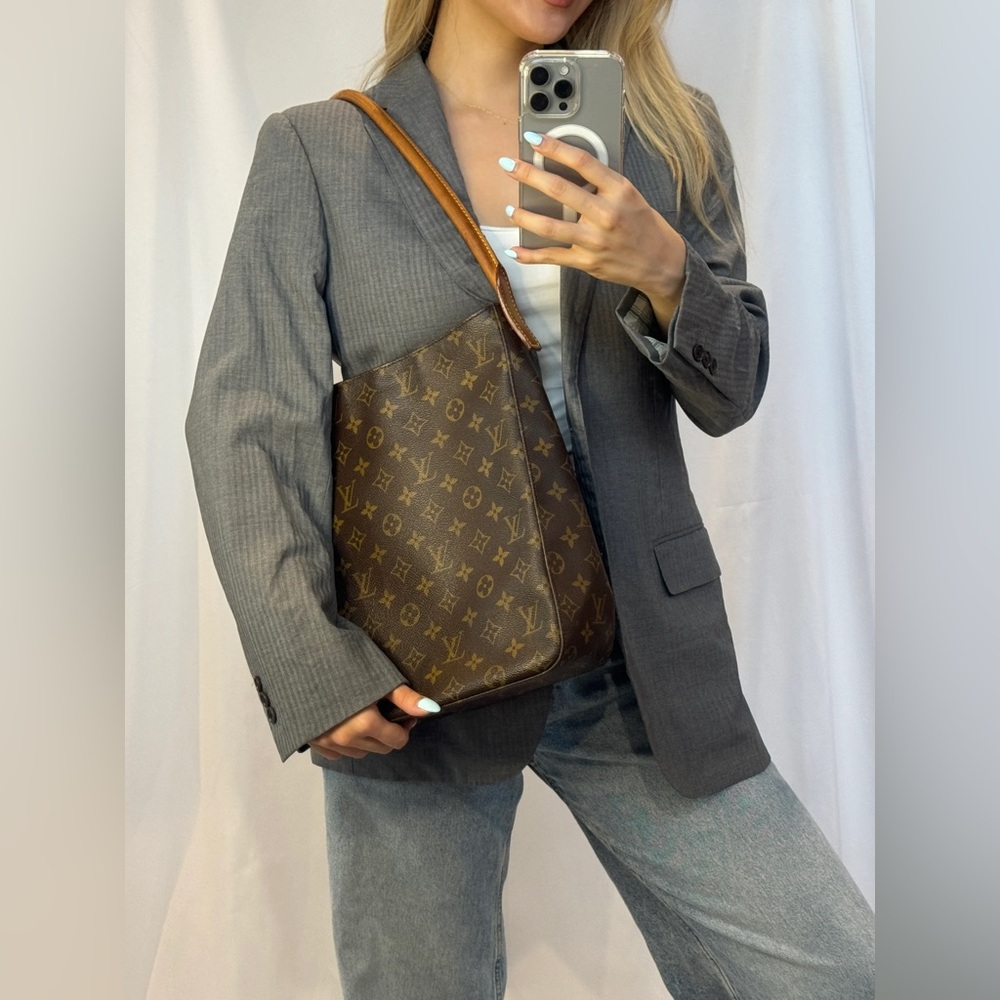 Authentic Louis Vuitton Monogram Looping MM Shoulder Bag